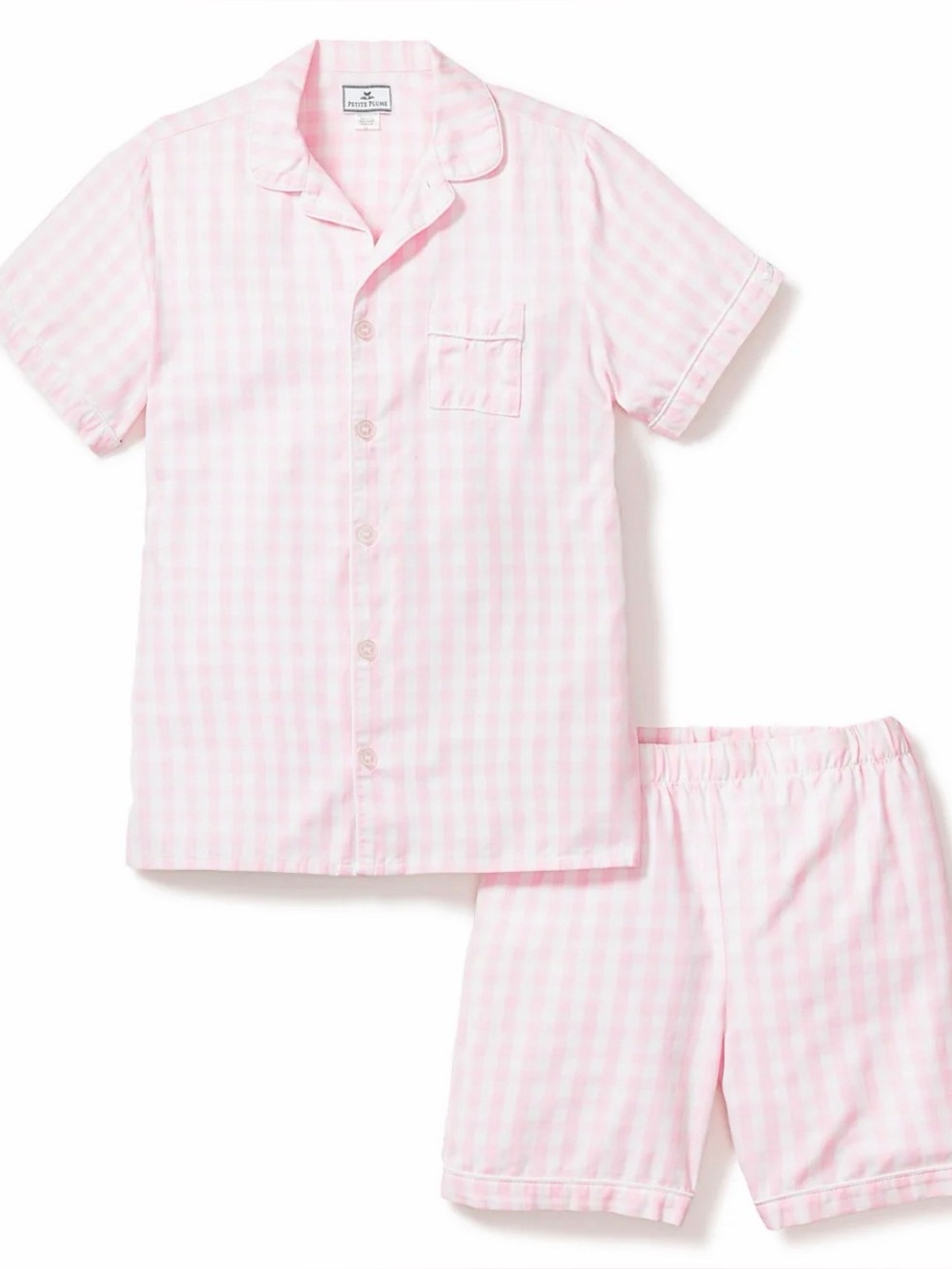 Classic pink Gingham Kids Pajama Set